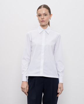 Peserico White shirt with a monil chain S0669408924