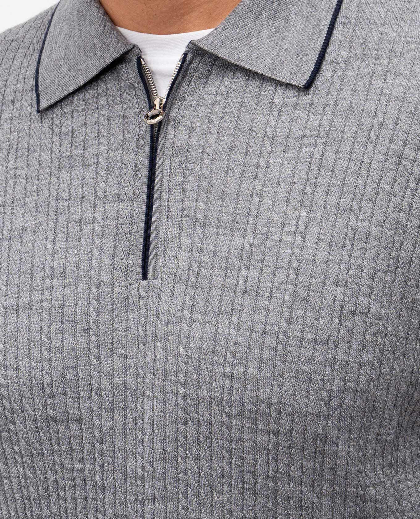 

Gray wool, silk and cashmere polo with monogram Stefano Ricci, Grey