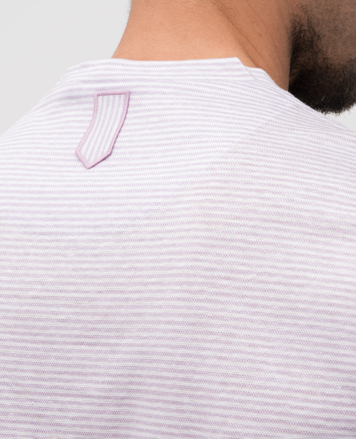 

Purple striped linen t-shirt Canali, Violet