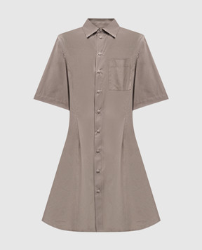 Ami Paris Beige shirt dress with emblem FDR162CO0076