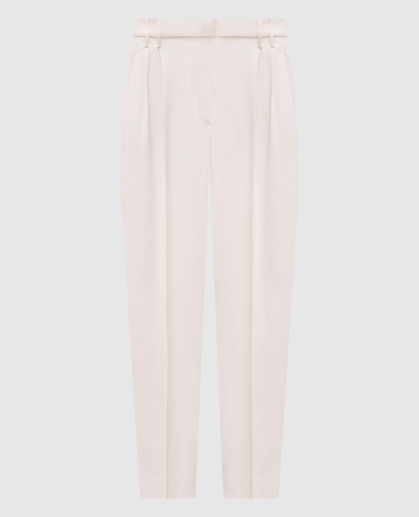 White pants with a monil chain Brunello Cucinelli
