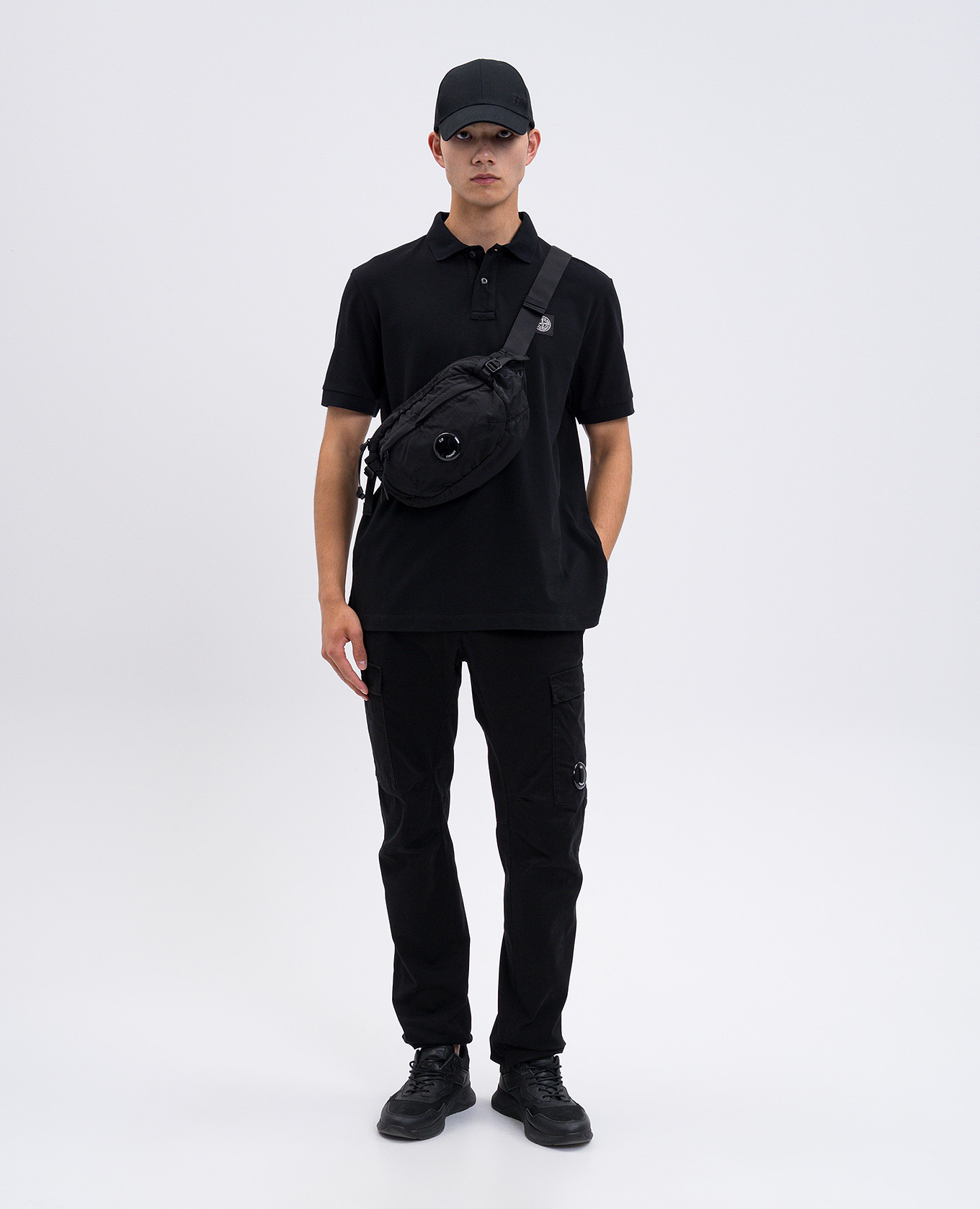 

Black polo with logo Stone Island
