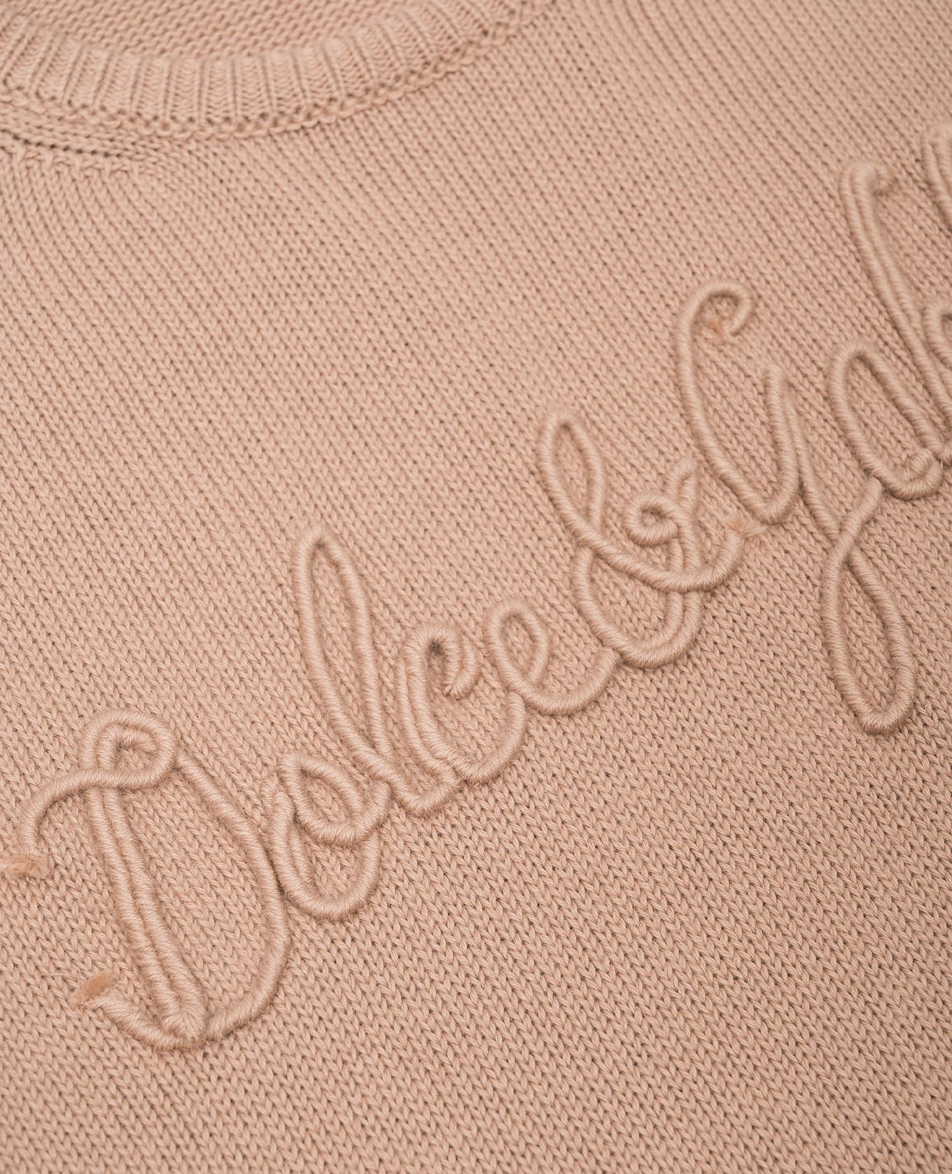 

Children's jumper with textured logo embroidery Dolce&Gabbana, Beige