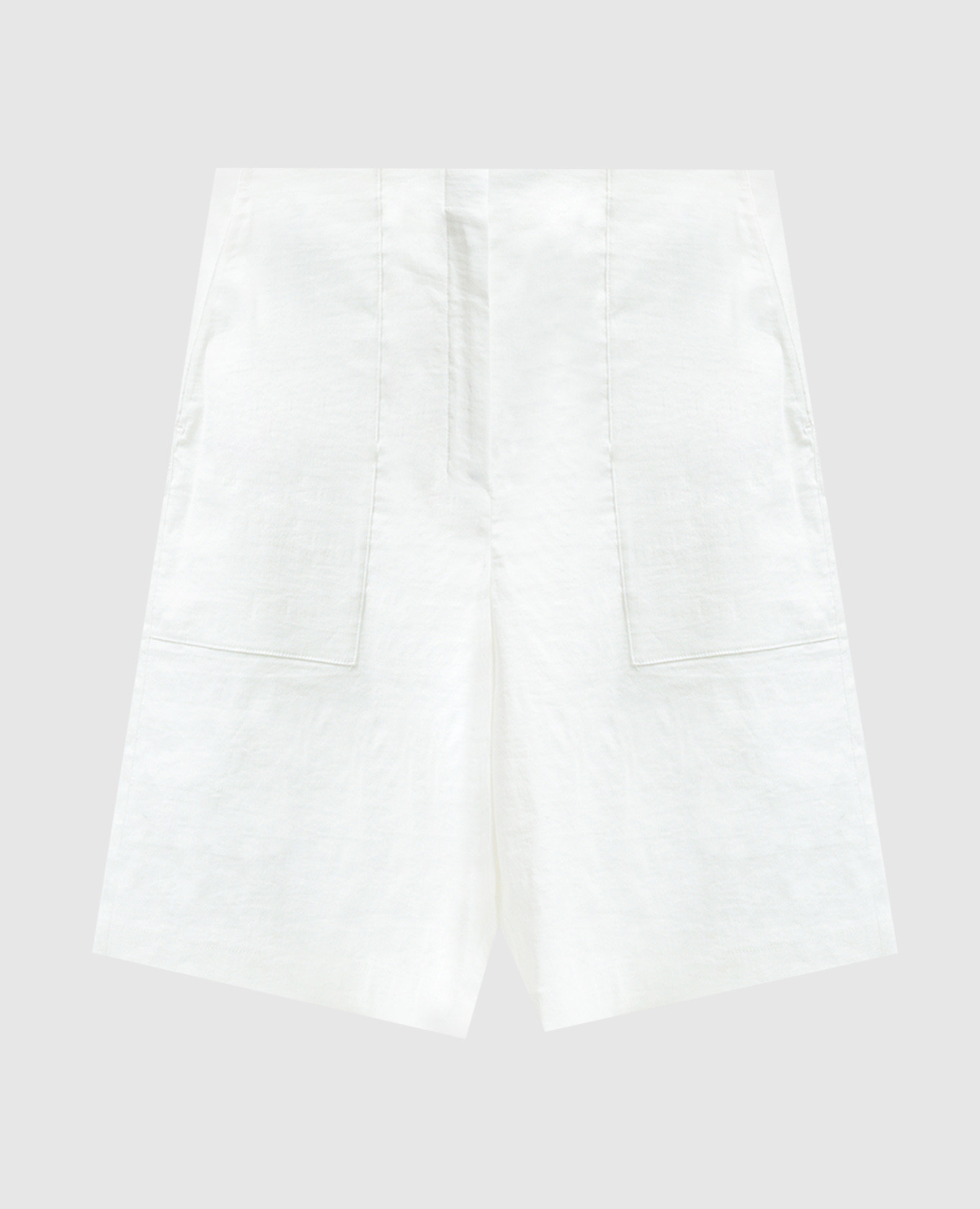 

White Patch Linen Shorts Theory