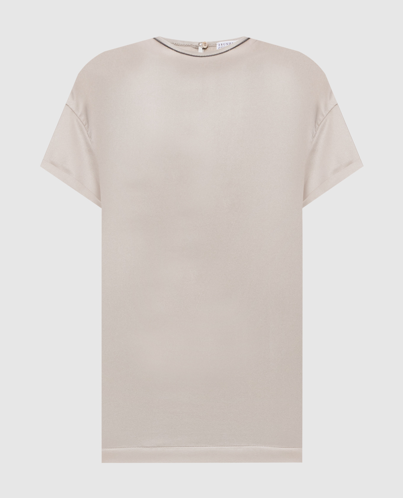 

Beige straight-cut T-shirt Brunello Cucinelli