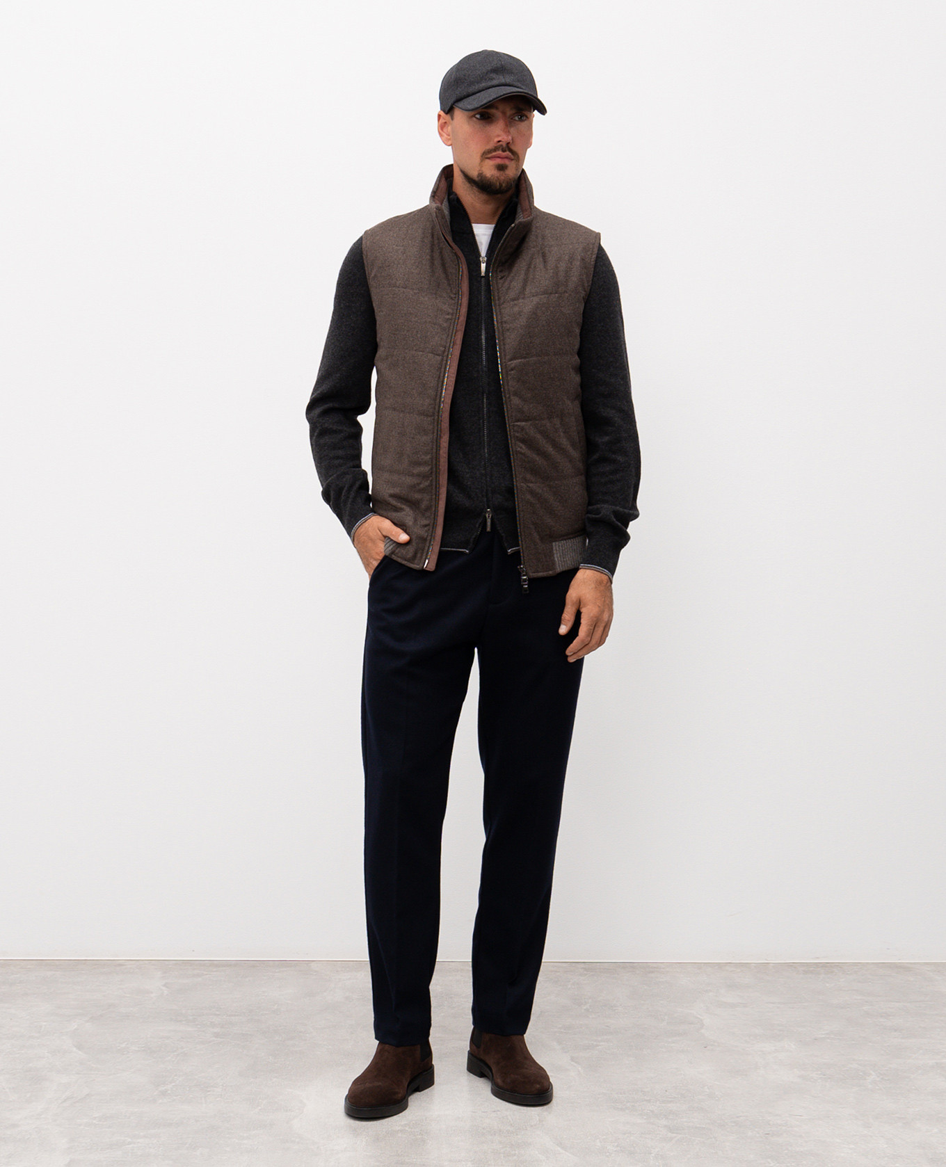 

Brown wool and cashmere vest Cashmere&Whiskey
