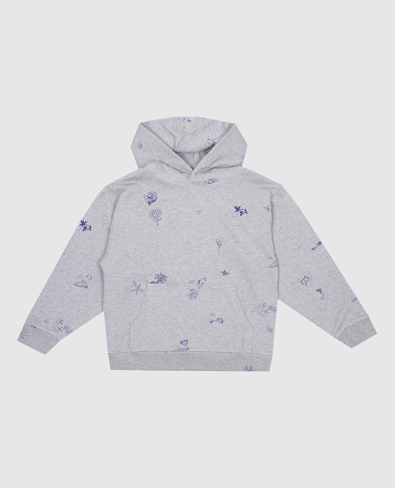 Children's gray hoodie with a print vetements