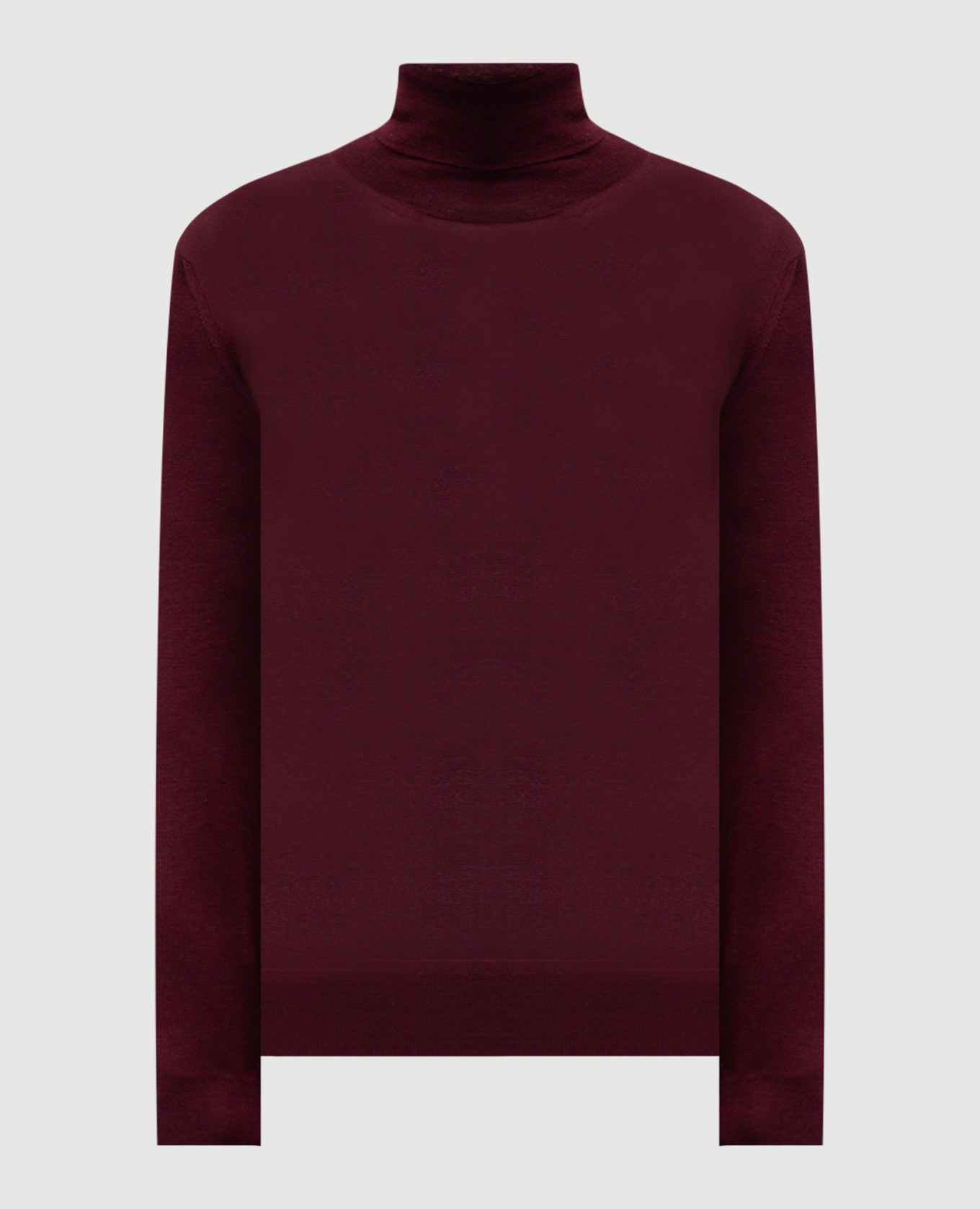 Burgundy cashmere and silk turtleneck Brett Johnson