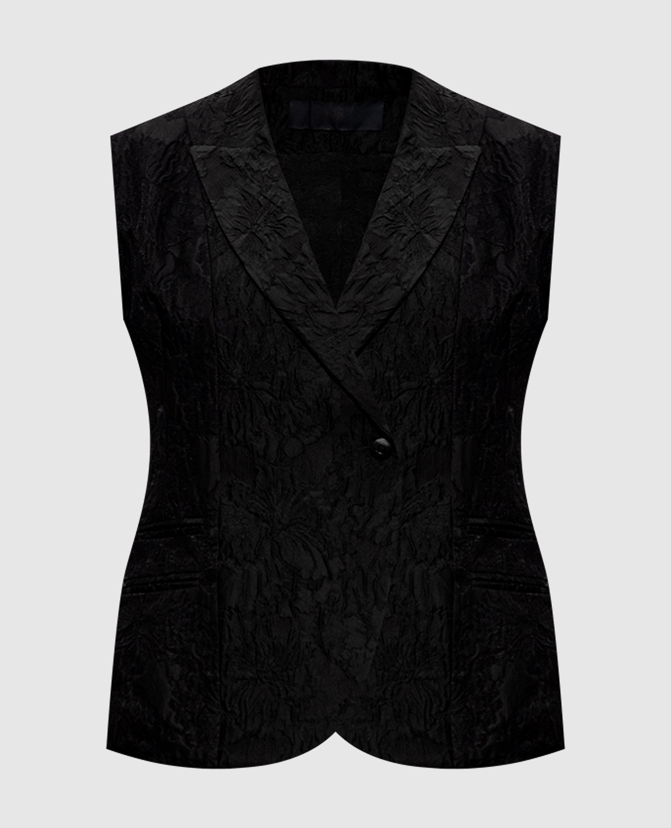 

Black vest with floral pattern Marc Le Bihan