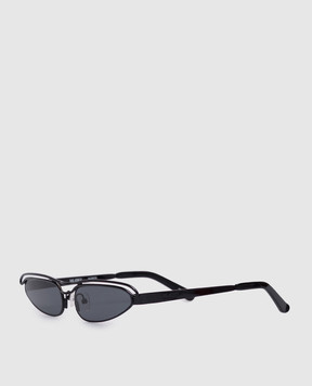 The Attico by Linda Farrow Norma Cat Eye Black Sunglasses ATTICO73C3