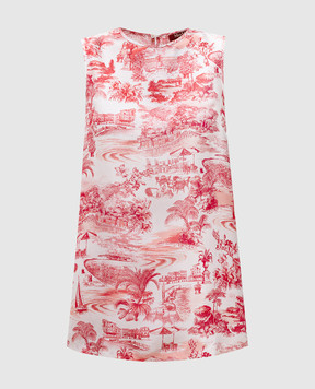 Max Mara ERESIA white printed silk top ERESIA