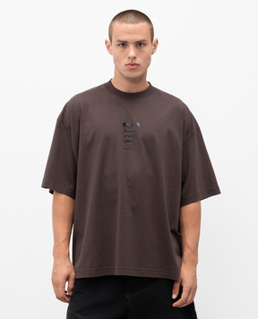 Vetements Brown T-shirt with print UH76TR650C