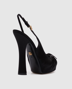 Dolce&Gabbana Black slingbacks with bow CG0927AD160