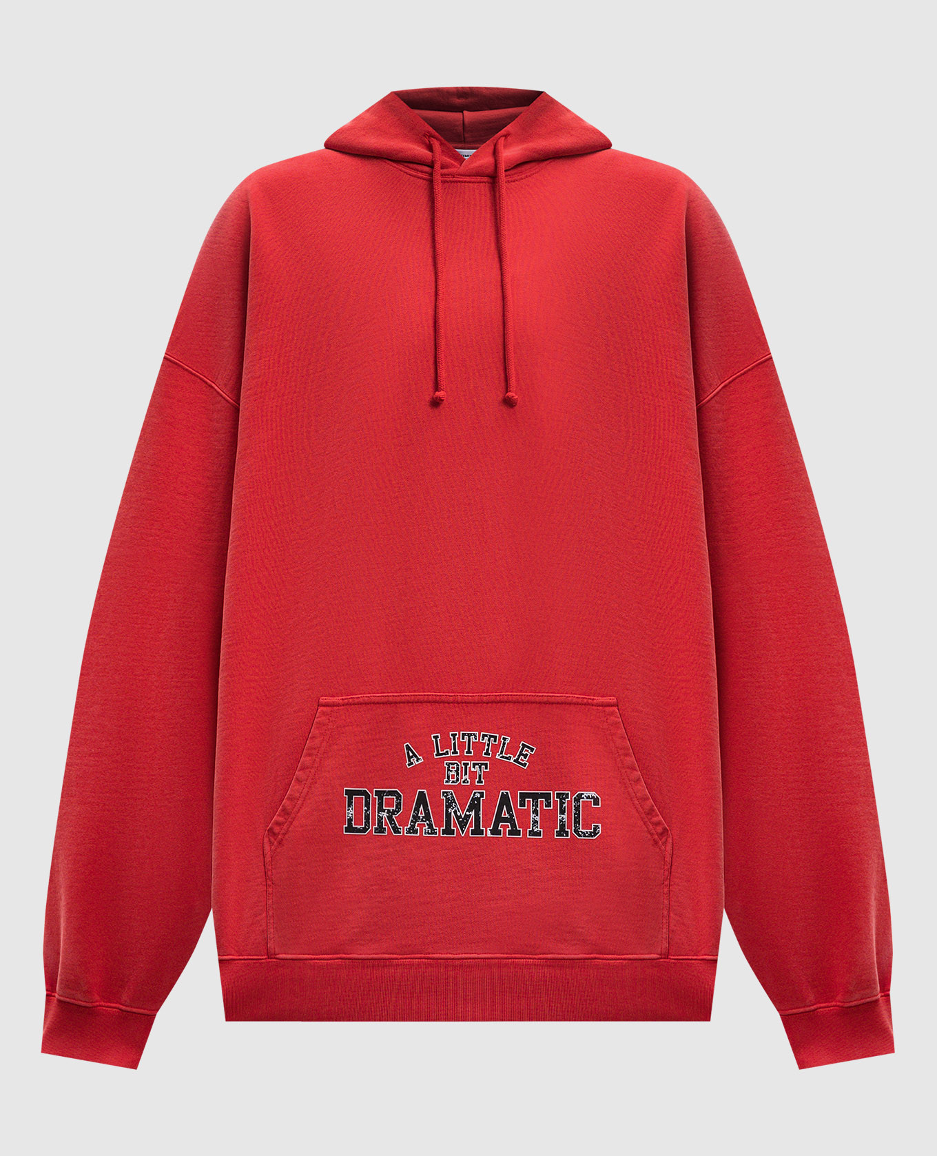 

Red hoodie with A little bit Dramatic print Vetements