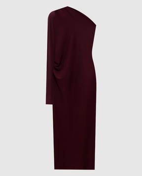 Max Mara GARGANO burgundy one-shoulder dress GARGANO