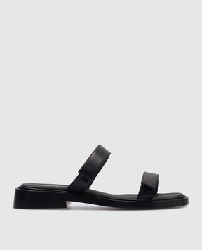 Ann Demeulemeester Black leather flip-flops Len 2401WS03LT135