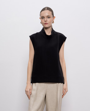 Toteme Black straight-cut top 252WRT0452FB0389
