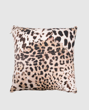 Roberto Cavalli Decorative pillow with floral and animalistic prints H0100000020С108