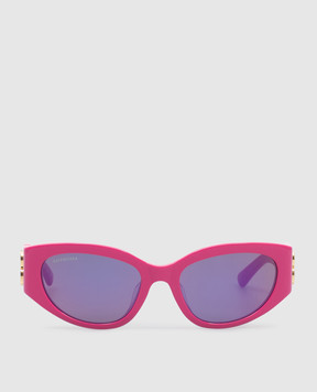 Balenciaga Pink Bossy Round Af Sunglasses 773502T0039