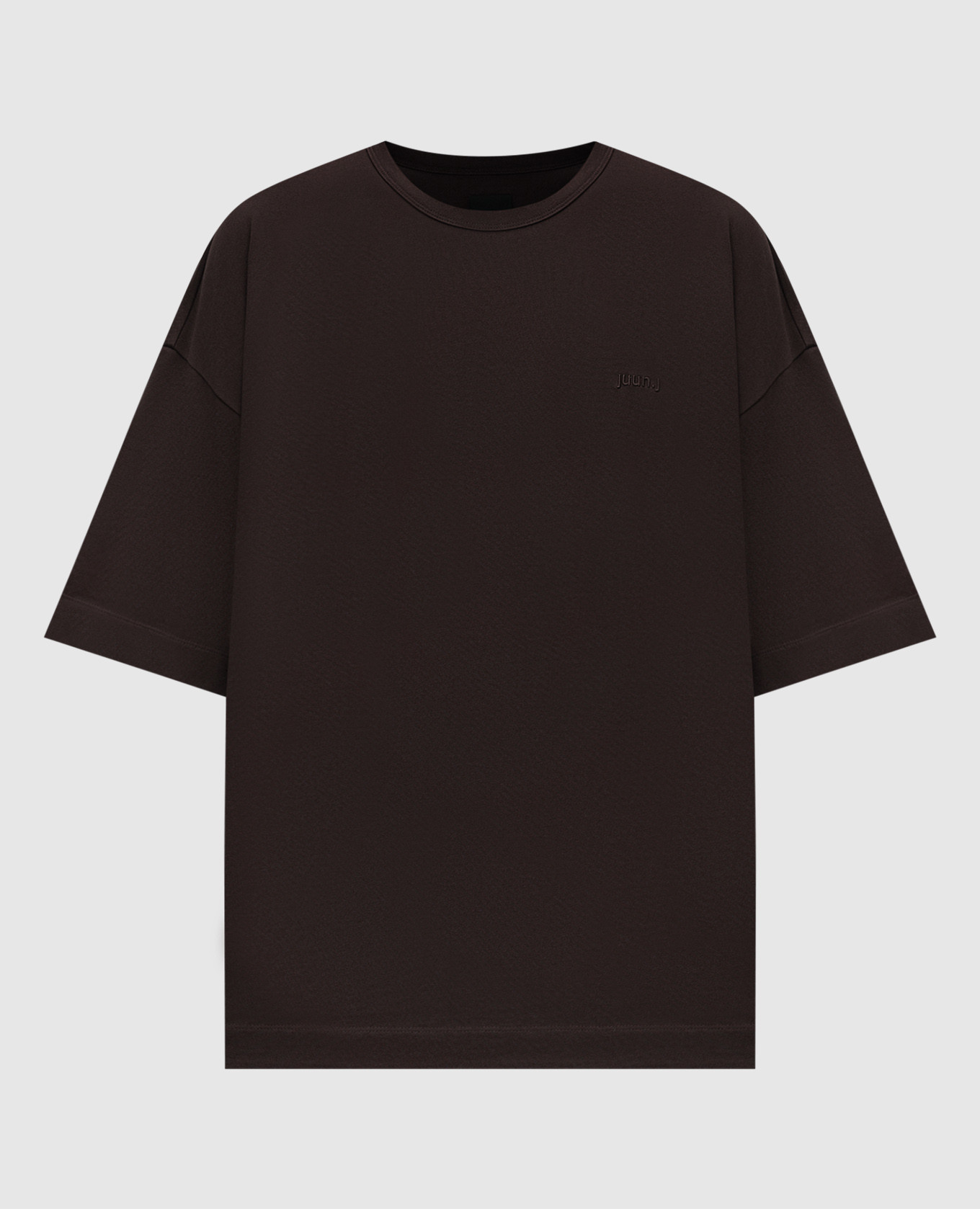 

Brown t-shirt with logo embroidery Juun.j