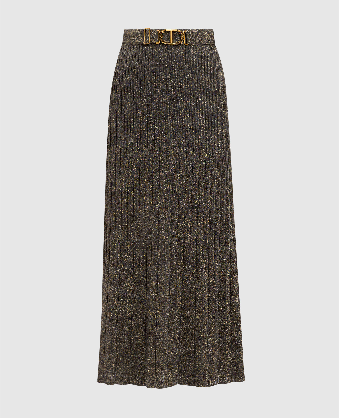 

Gray pleated skirt with lurex Twinset, Grey
