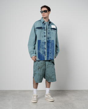 A Cold Wall Green shorts with logo ACWMB277B