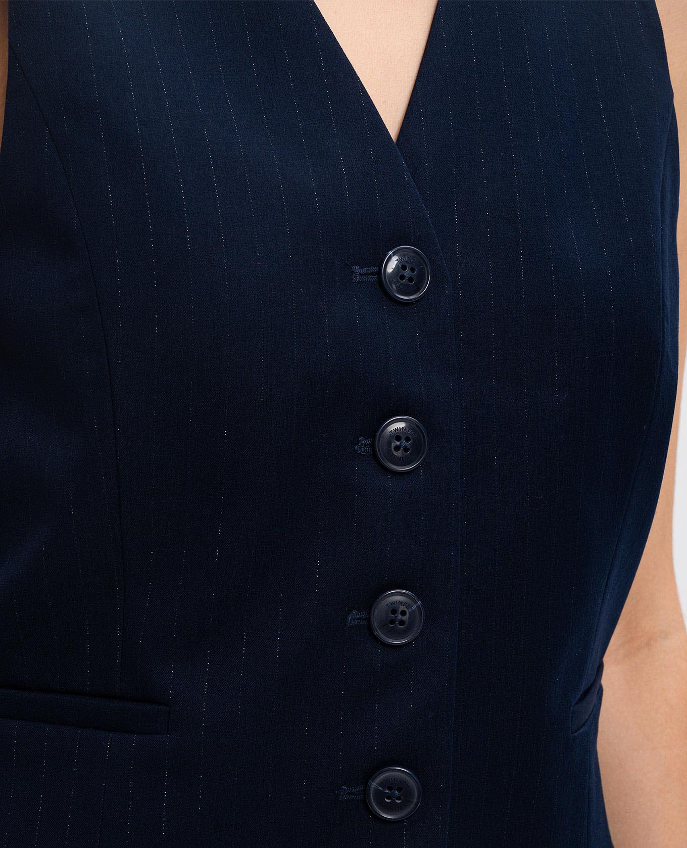 

Blue vest with lurex Twinset