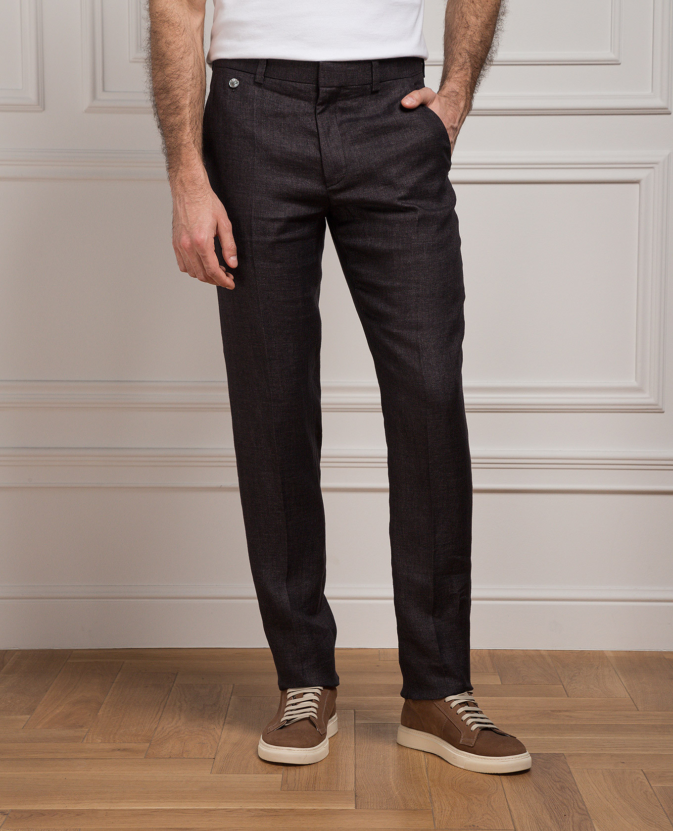 

Blue linen pants Agnona