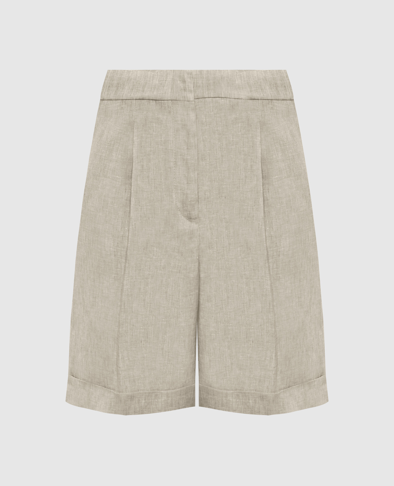 Green linen shorts with lapels Peserico