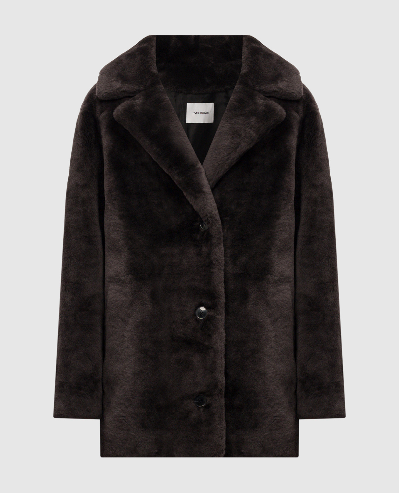 Gray fur coat yves salomon