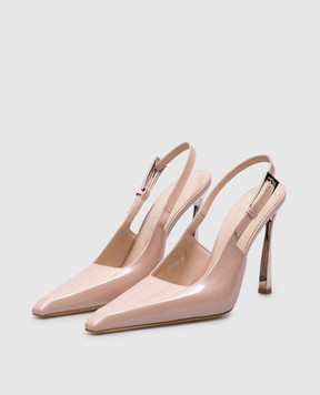 Babe Pay Pls Beige patent leather slingbacks 23715662236П