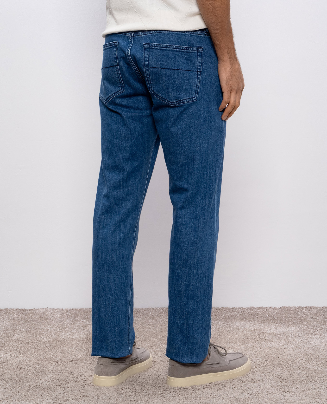 

Michelangelo blue jeans with monogram logo Tramarossa