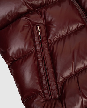 Moncler ENFANT Children's brown down jacket with logo patch K29541A12520689506