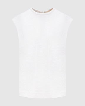 Jil Sander White top with accent stitching J02NC0264J20232