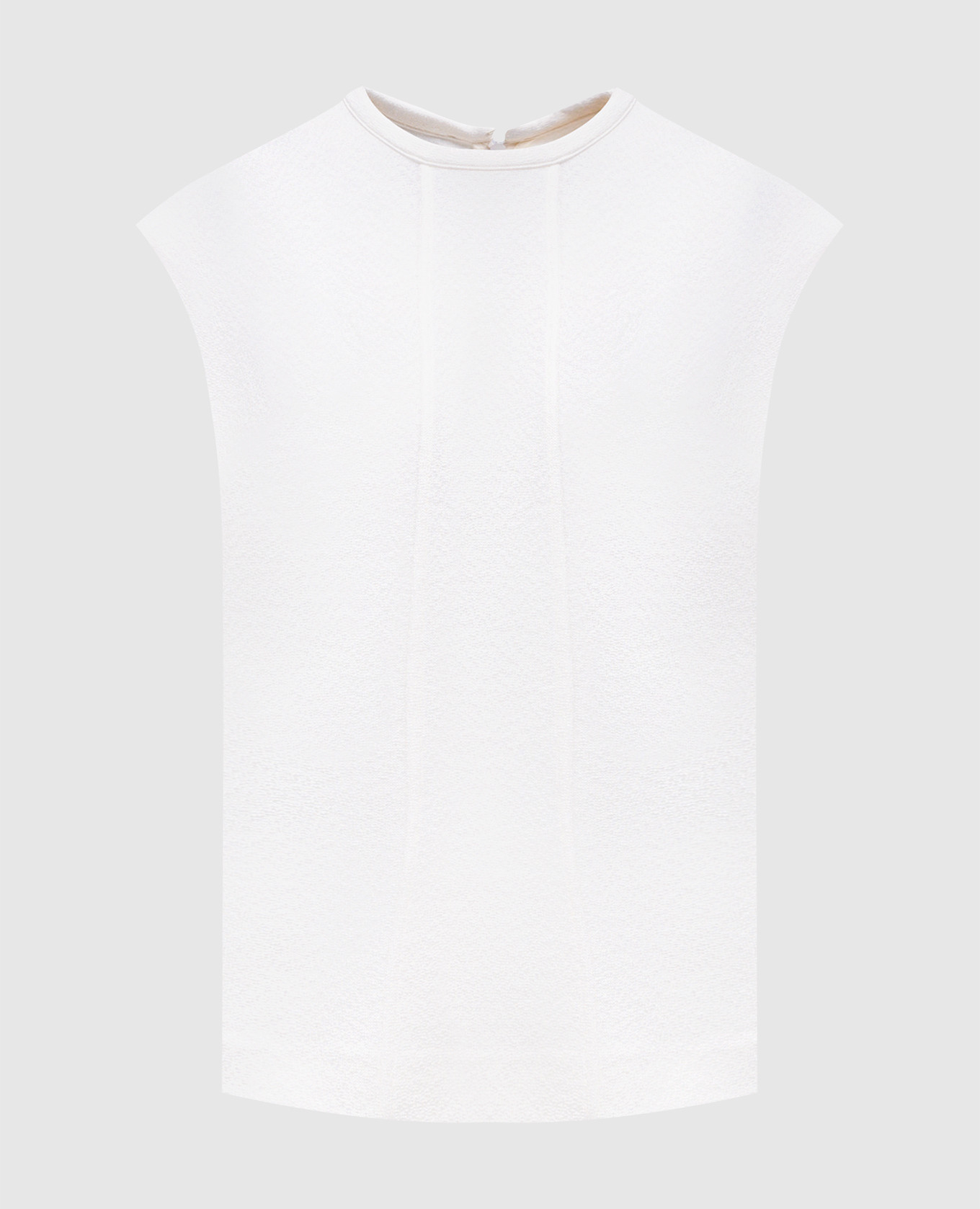 

White top with accent stitching Jil Sander