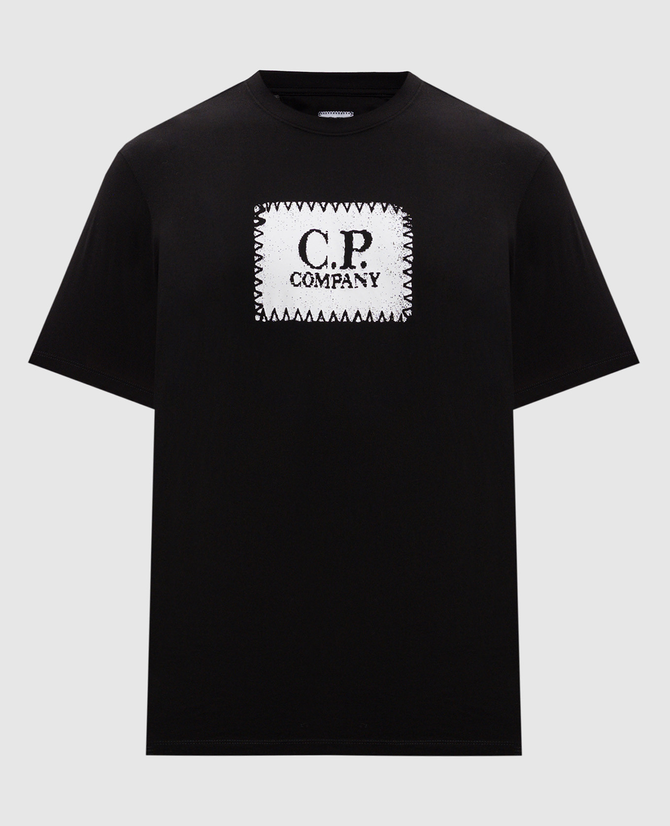 

Black T-shirt with contrast logo print C.P. Company