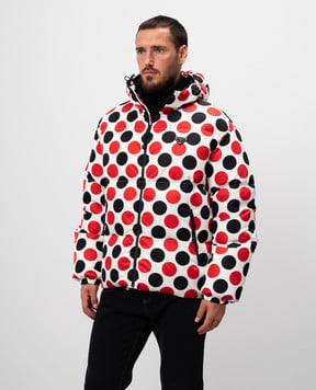 Prada White down jacket in peas with a logo SGC02510UW