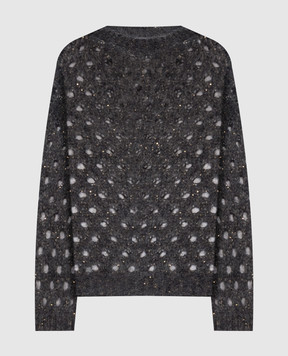 Brunello Cucinelli Gray sweater with wool MNA326500