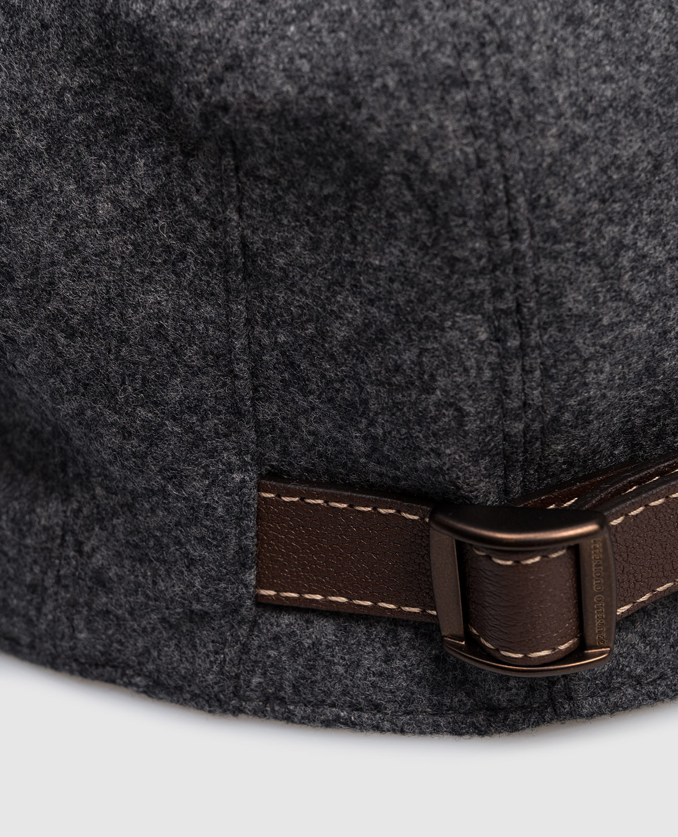 

Gray wool cap with logo embroidery Brunello Cucinelli, Grey