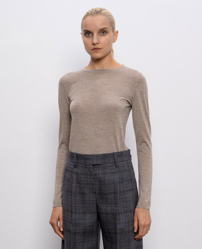 Brunello Cucinelli Beige cashmere and silk jumper M13800000P