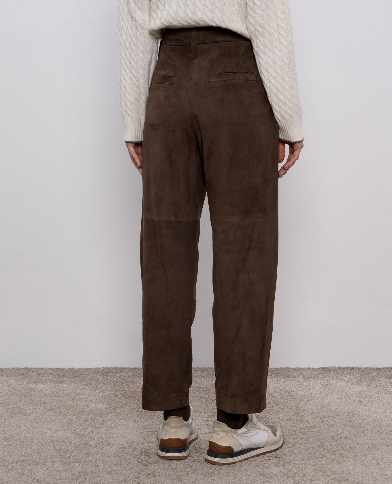 

Brown suede pants Brunello Cucinelli