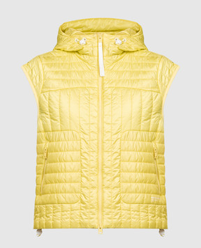 Woolrich Yellow quilted vest with a hood CFWWOU0974FRUT3664