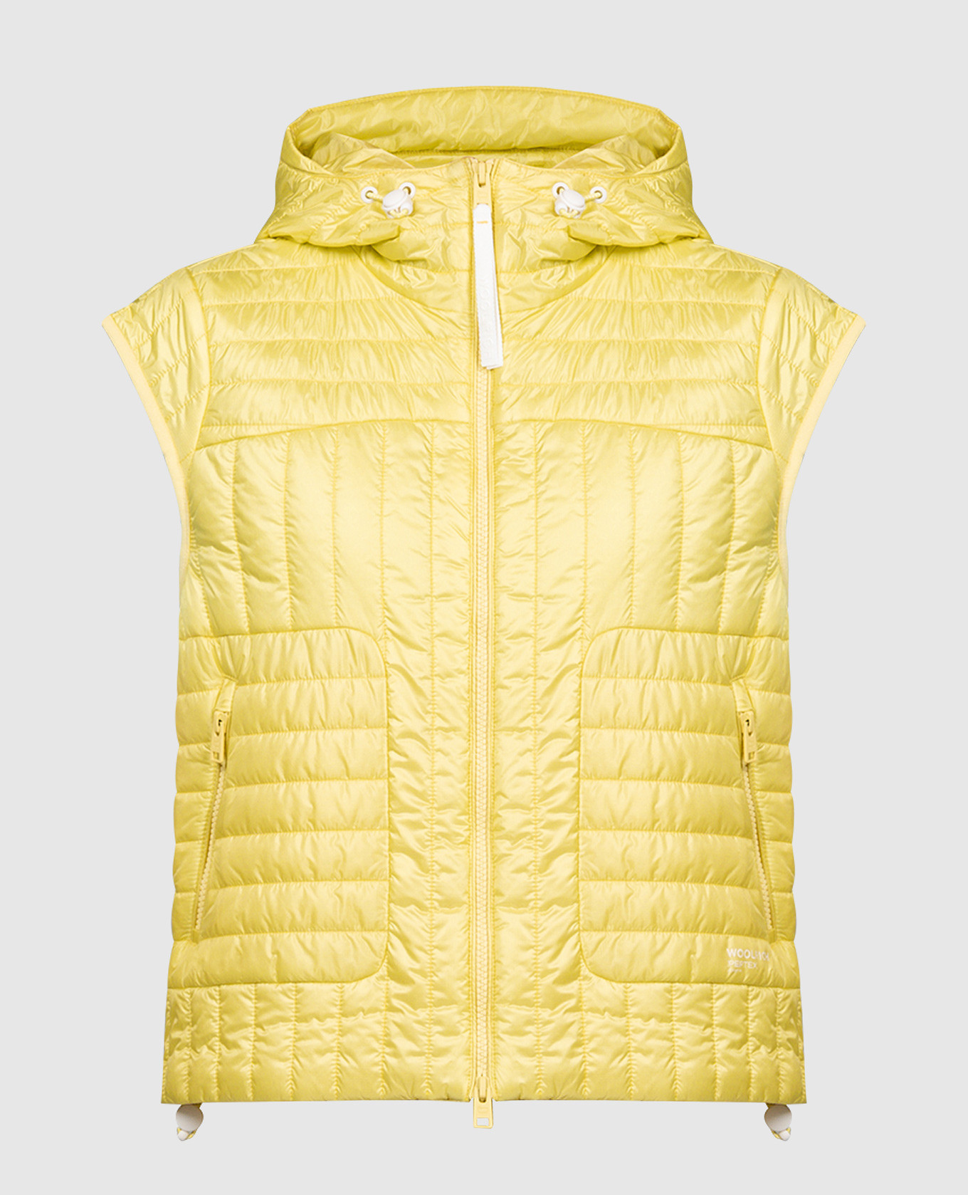 

Yellow quilted vest with a hood Woolrich