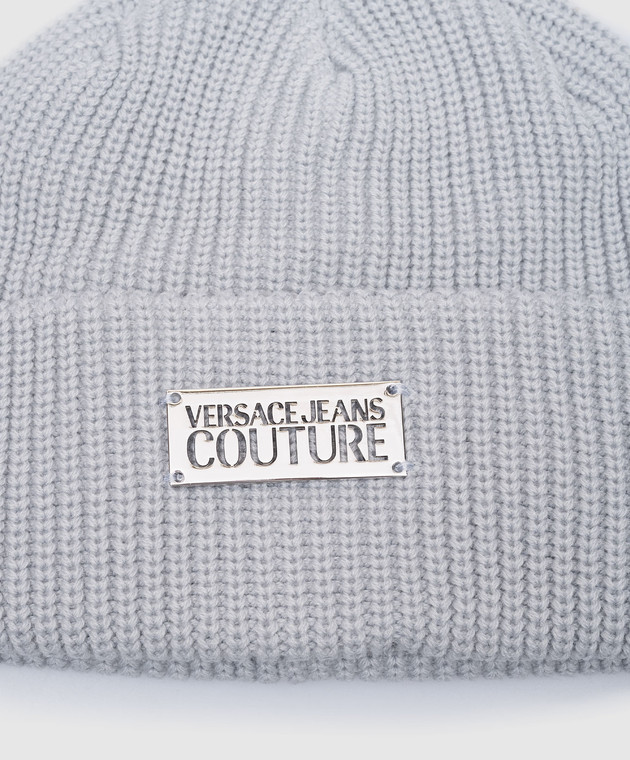 ハット VERSACE JEANS COUTURE Woman Hat Grey 77HAZK50ZG291 816 Versace Jeans Couture - Gray cap with logo 77HAZK50ZG291