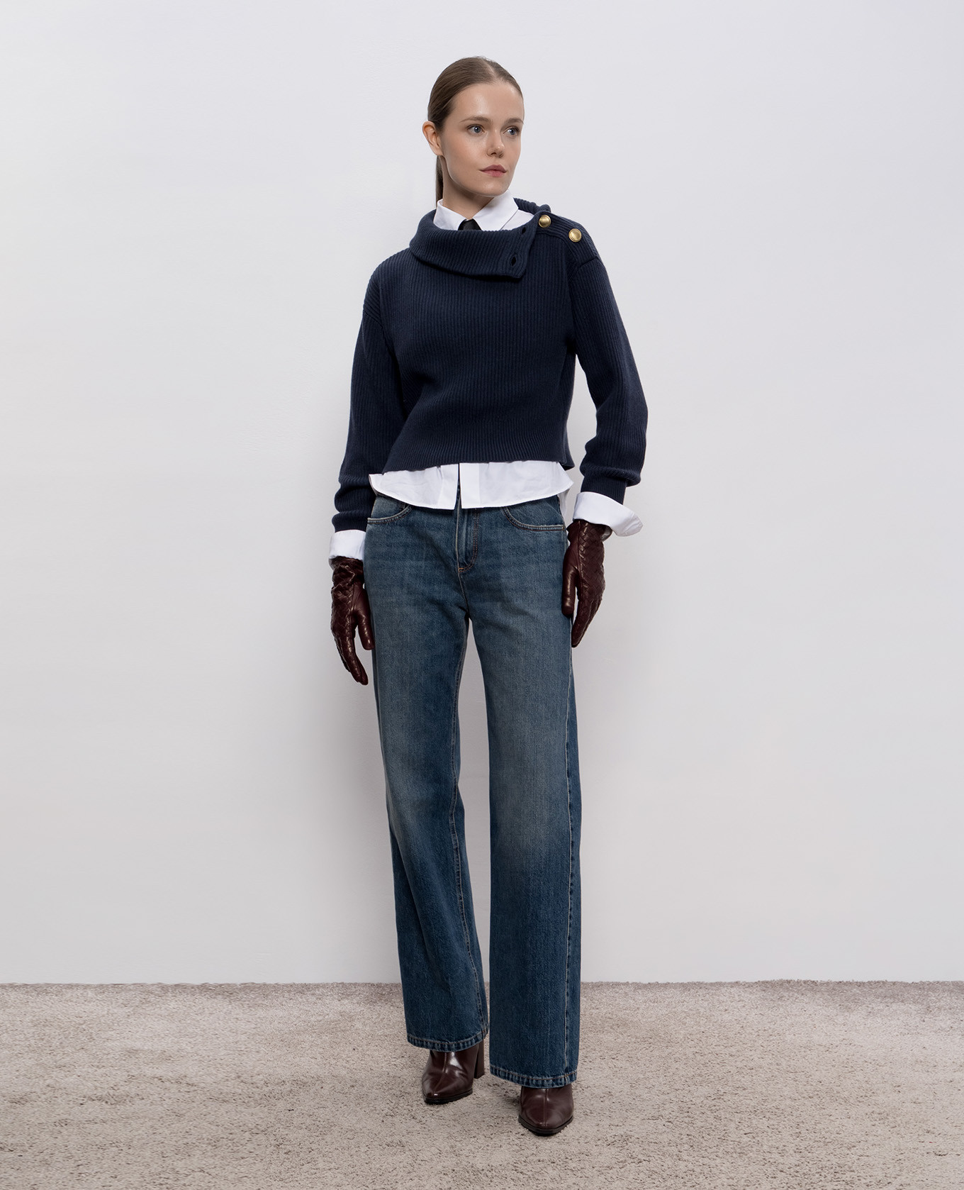 

Blue wool, cashmere and silk sweater Brunello Cucinelli