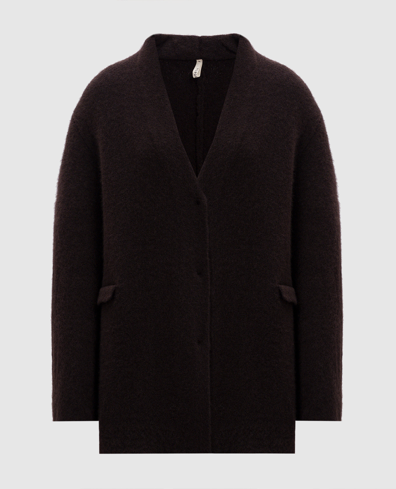 

Double Cruel Touch cashmere and silk cropped coat in brown BOBOUTIC