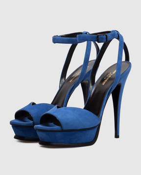 Saint Laurent Blue suede sandals 502957