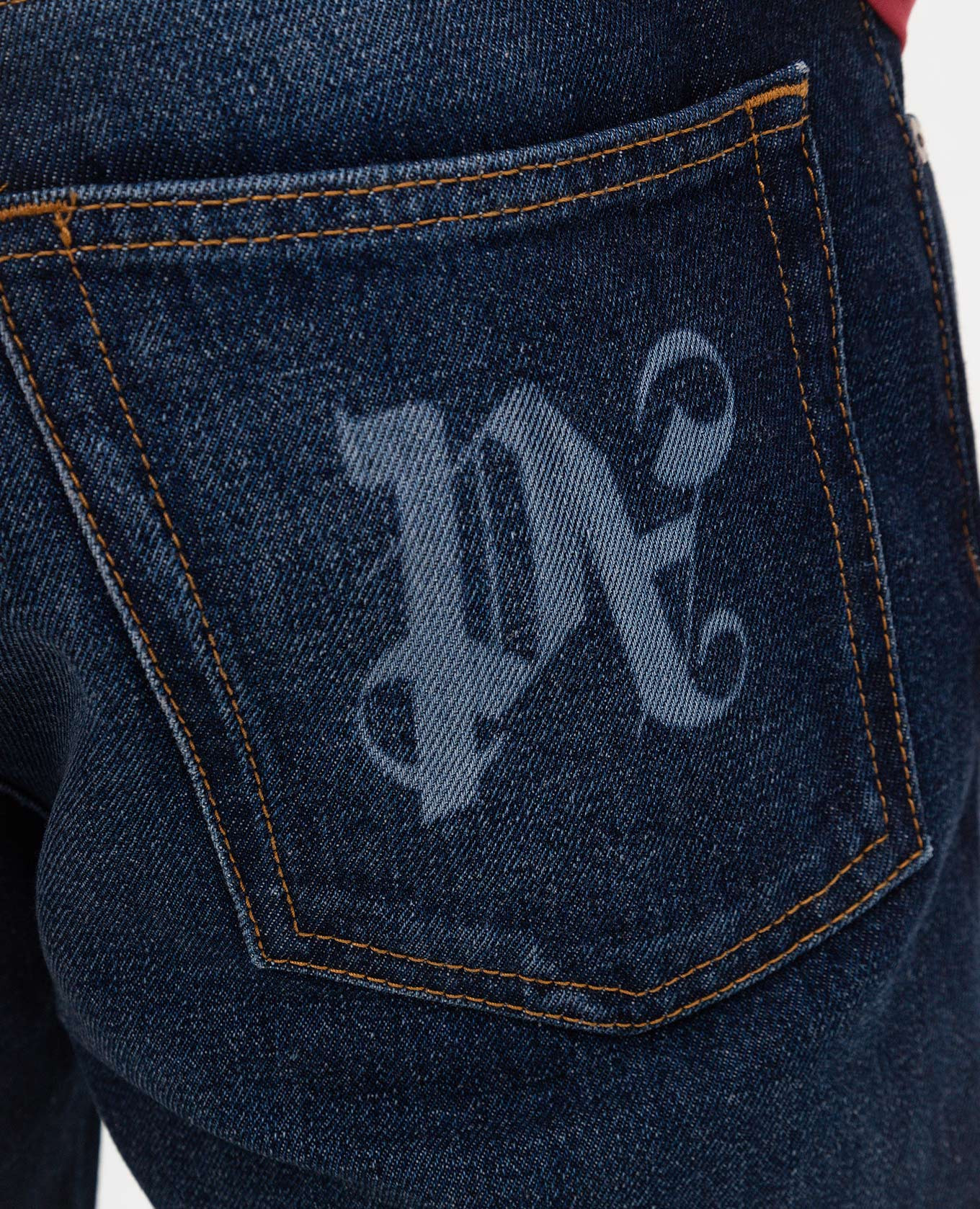

Blue jeans with a distressed effect Palm Angels