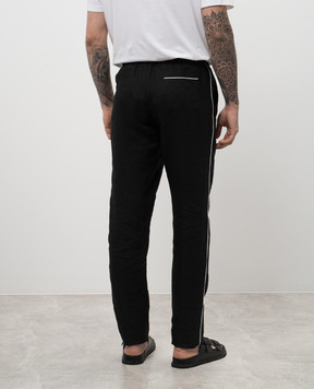 Dolce&Gabbana Black linen and silk pants GVCRATFU4LG