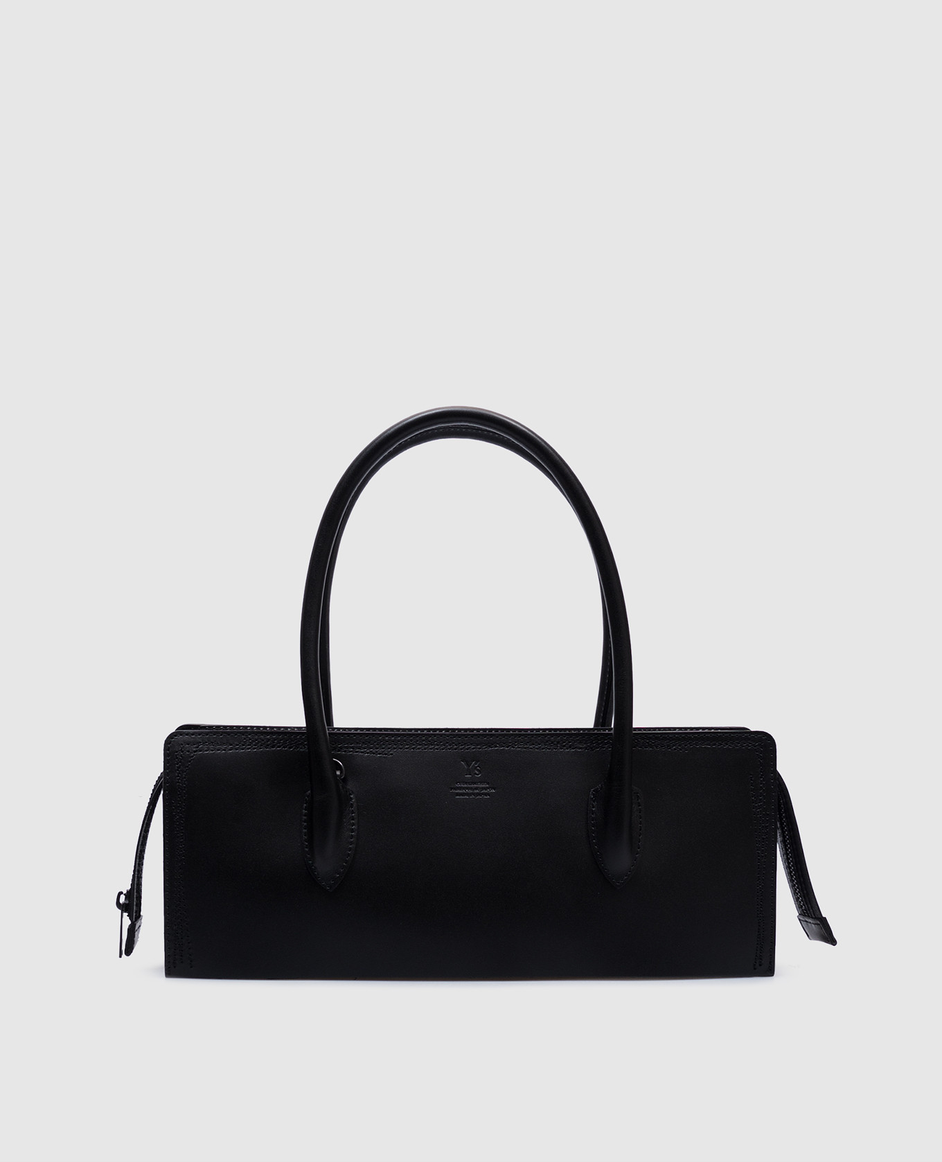 

Black leather bag with logo Y`S Yamamoto